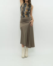 Load image into Gallery viewer, Modern x Satin Olive Skirt (XS)