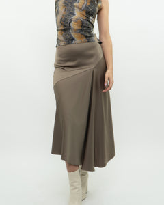 Modern x Satin Olive Skirt (XS)