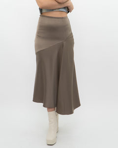 Modern x Satin Olive Skirt (XS)