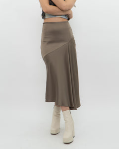 Modern x Satin Olive Skirt (XS)