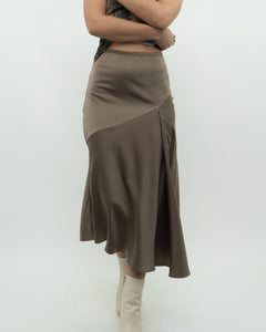 Modern x Satin Olive Skirt (XS)