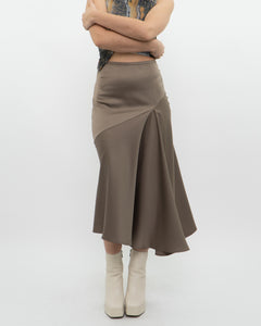 Modern x Satin Olive Skirt (XS)