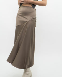 Modern x Satin Olive Skirt (XS)