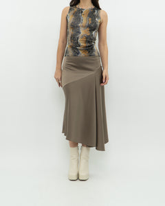 Modern x Satin Olive Skirt (XS)