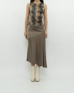 Modern x Satin Olive Skirt (XS)