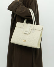 Load image into Gallery viewer, Deadstock x RAFFINATO ITALY White Croc Skin Leather Bag