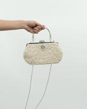 Load image into Gallery viewer, Vintage x Pearl, Rhinestone Beaded Clutch