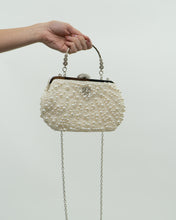 Load image into Gallery viewer, Vintage x Pearl, Rhinestone Beaded Clutch