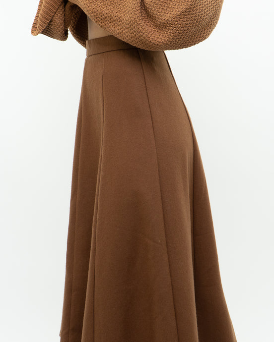 Modern x Deadstock Wool Camel Skirt (XS)