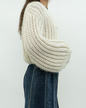 Load image into Gallery viewer, Handknit x Baggy Cream Cropped Chunky Cardigan (XS-L)