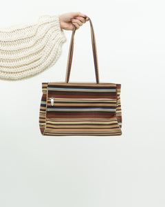 Vintage x KATE SPADE Striped Canvas Bag