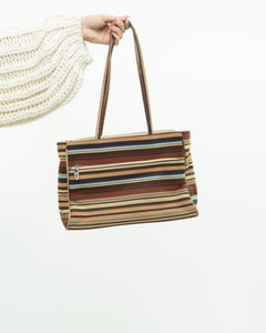 Vintage x KATE SPADE Striped Canvas Bag