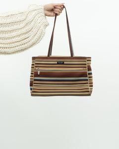 Vintage x KATE SPADE Striped Canvas Bag