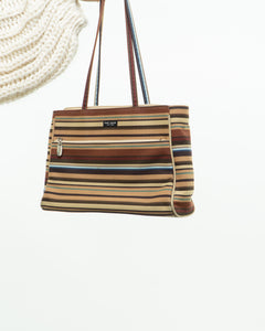 Vintage x KATE SPADE Striped Canvas Bag