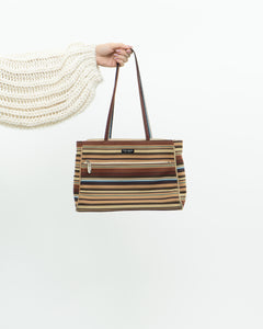 Vintage x KATE SPADE Striped Canvas Bag