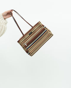 Vintage x KATE SPADE Striped Canvas Bag