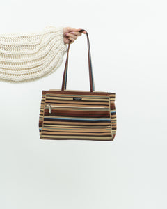 Vintage x KATE SPADE Striped Canvas Bag