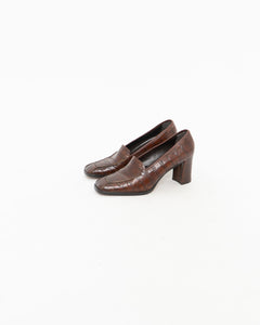 Vintage x ENZO ANGIOLINI Brown Leather Loafers (7.5, 8)