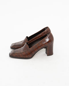 Vintage x ENZO ANGIOLINI Brown Leather Loafers (7.5, 8)