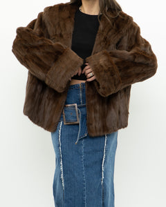 Vintage x Brown Custom Genuine Fur Jacket (S-L)