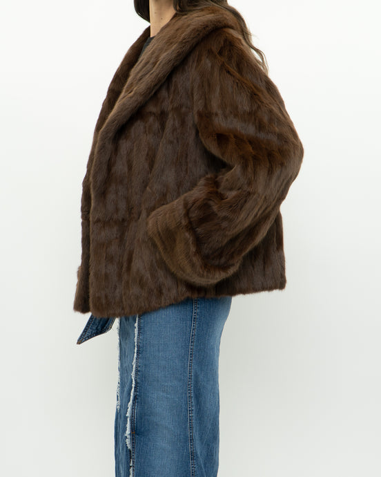 Vintage x Brown Custom Genuine Fur Jacket (S-L)