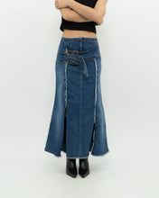 Load image into Gallery viewer, Vintage x Long Panelled Denim Skirt (L)