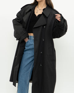 Vintage x Made in Canada x LONDON FOG Black Classic Trench (M-XL)