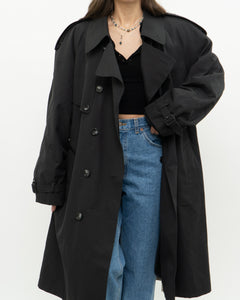 Vintage x Made in Canada x LONDON FOG Black Classic Trench (M-XL)