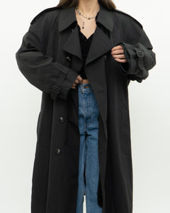 Vintage x Made in Canada x LONDON FOG Black Classic Trench (M-XL)