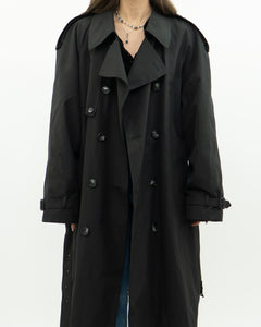 Vintage x Made in Canada x LONDON FOG Black Classic Trench (M-XL)