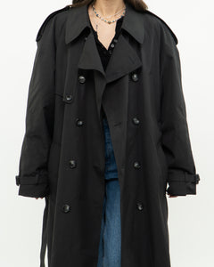 Vintage x Made in Canada x LONDON FOG Black Classic Trench (M-XL)