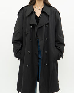 Vintage x Made in Canada x LONDON FOG Black Classic Trench (M-XL)