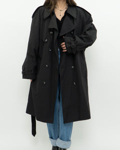 Vintage x Made in Canada x LONDON FOG Black Classic Trench (M-XL)