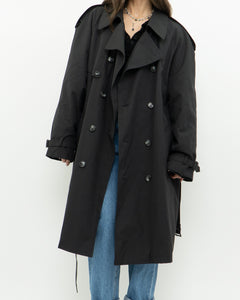 Vintage x Made in Canada x LONDON FOG Black Classic Trench (M-XL)