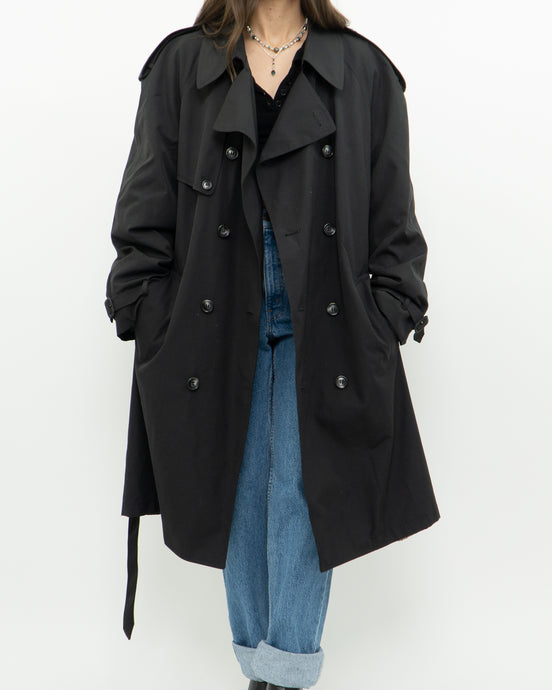 Vintage x Made in Canada x LONDON FOG Black Classic Trench (M-XL)