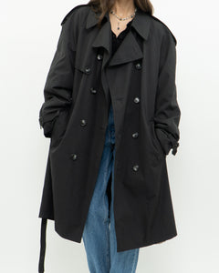 Vintage x Made in Canada x LONDON FOG Black Classic Trench (M-XL)