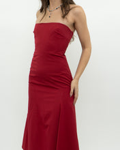 Load image into Gallery viewer, Vintage x BCBG Red Strapless Dress (XS)