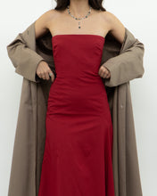 Load image into Gallery viewer, Vintage x BCBG Red Strapless Dress (XS)