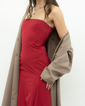 Load image into Gallery viewer, Vintage x BCBG Red Strapless Dress (XS)