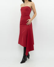 Load image into Gallery viewer, Vintage x BCBG Red Strapless Dress (XS)