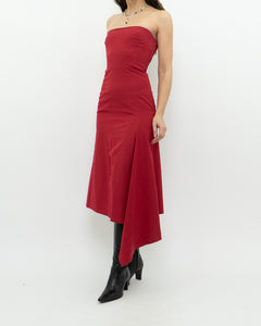 Vintage x BCBG Red Strapless Dress (XS)