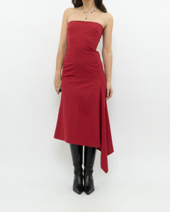 Vintage x BCBG Red Strapless Dress (XS)