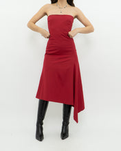 Load image into Gallery viewer, Vintage x BCBG Red Strapless Dress (XS)