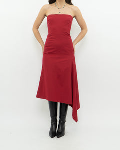 Vintage x BCBG Red Strapless Dress (XS)