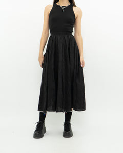 GAP x Black Ribbed Flowy Dress (XXS, XS)