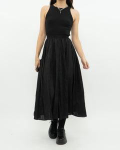 GAP x Black Ribbed Flowy Dress (XXS, XS)