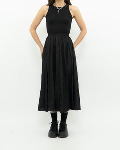 GAP x Black Ribbed Flowy Dress (XXS, XS)