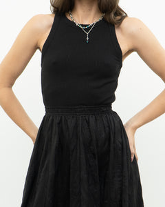 GAP x Black Ribbed Flowy Dress (XXS, XS)