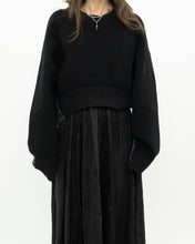 Load image into Gallery viewer, ALEXANDER WANG.T x Grey, Black Wool Cropped Obversized Sweater (XS-L)