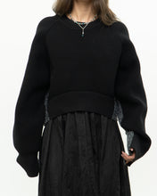 Load image into Gallery viewer, ALEXANDER WANG.T x Grey, Black Wool Cropped Obversized Sweater (XS-L)